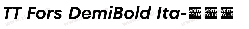 TT Fors DemiBold Ita字体转换